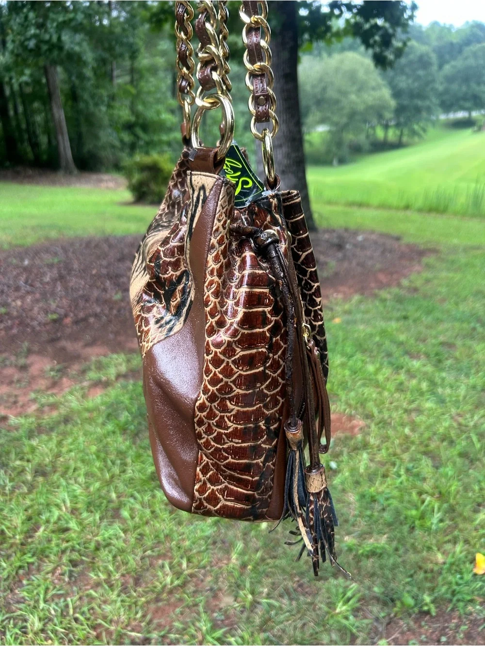 Original by Sharif 1827 NWT Snake Print Shoulder Bag w/ Pouch - Read Description